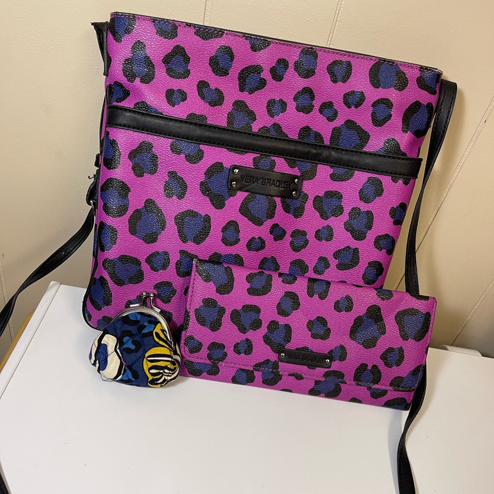 Vera Bradley Leather Crossbody/Wallet/Coinbag